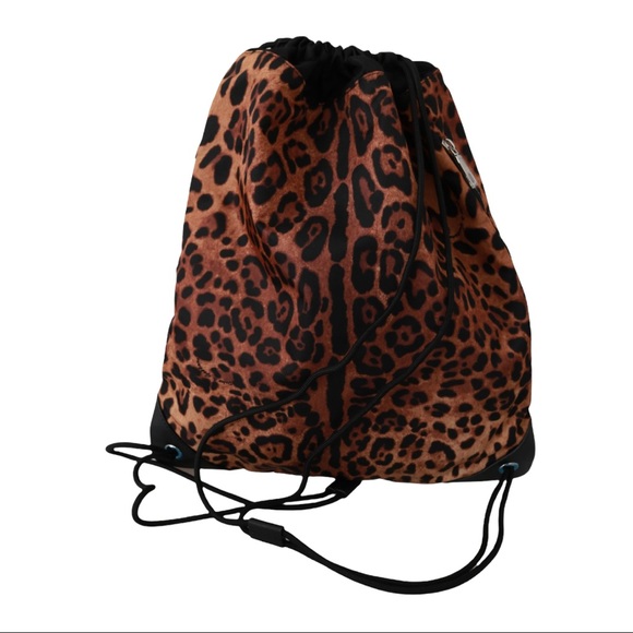 DOLCE & GABBANA Leopard Drawstring Napsack - Picture 2 of 5